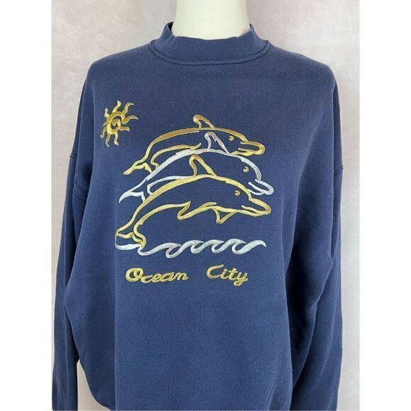 Vintage Ocean City Embroidered Crewneck - Picture 2 of 7